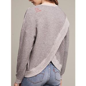 Sundry Cross Back Embroidered Sweatshirt